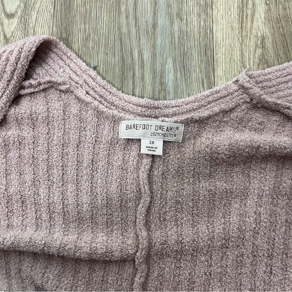 barefoot dreams cozy chic 3x pink cardigan - Picture 3 of 5